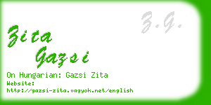 zita gazsi business card